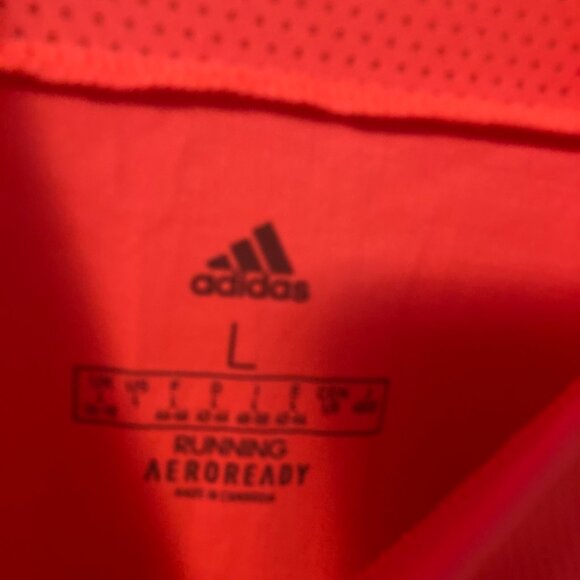 Women Adidas Running Aeroready Athletic Top Size Large Pink - Picture 4 of 8